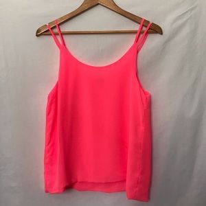 Hot Pink Double Strap Tank Top